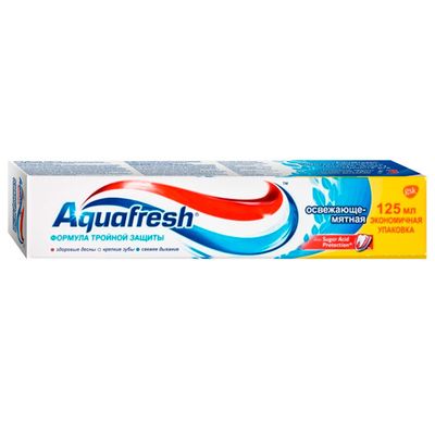 Зубная паста AQUAFRESH Total Care 3 125мл освежающе-мятная синяя