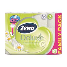Туалетная бумага ZEWA Delux 12шт 3сл Ромашка