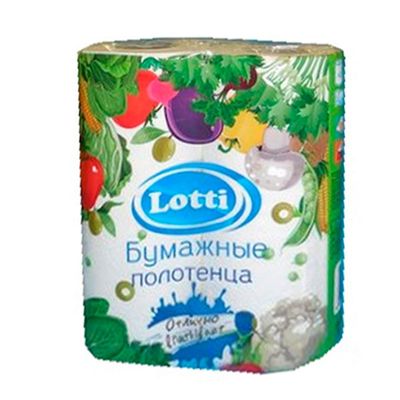 Бумажные полотенца LOTTI 2сл 2шт Белые 100% целлюлоза