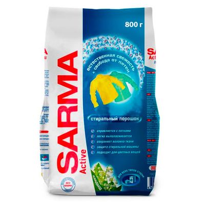 Стиральный порошок САРМА Актив 800г Ландыш