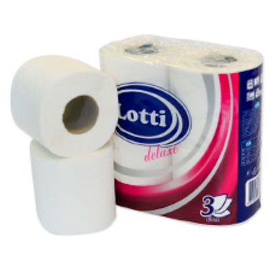 Туалетная бумага LOTTI Deluxe 3сл 4шт Белая