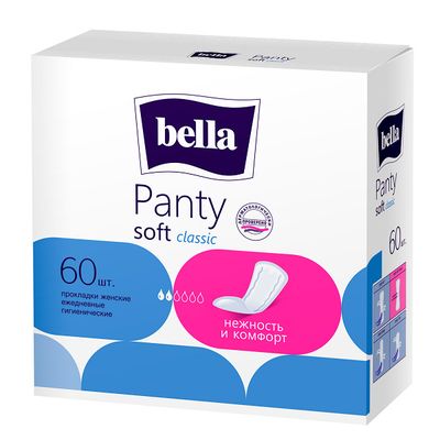 Прокладки ежедневные BELLA Panty Soft Classic 60шт толщина 3мм