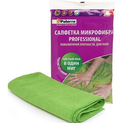 Салфетки хозяйственные PATERRA Professional 1шт 50*60см Микрофибра для пола/12