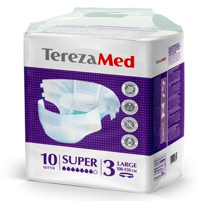 Подгузники для взрослых TEREZAMED  Super Large 10 шт