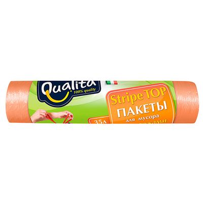 Пакеты для мусора QUALITA 35л 15шт с затяжками *40