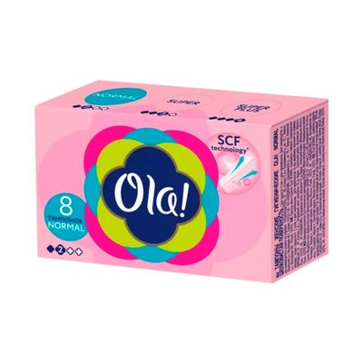 Женские тампоны OLA! 8шт Normal шелковистая поверхность без апликатора*24