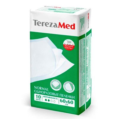 Пеленки одноразовые TEREZAMED Пеленки одноразовые Normal 60x60 10 шт