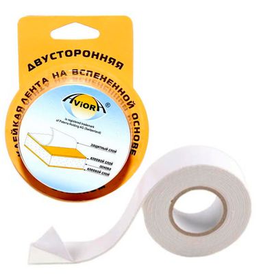 Ремонтная серия AVIORA 24мм*2м Двуст. вспен.лента сплошная, на блистере/180