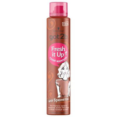 GOT2B 200мл Fresh it Up Парфюмированный сухой шампунь Для брюнеток Горячий шоколад