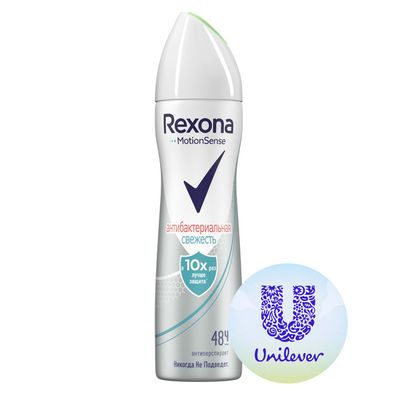 Дезодорант для тела REXONA/РЕКСОНА 150мл Антибактериальная свежесть