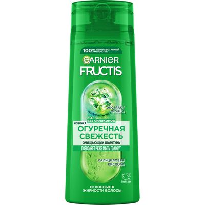 Шампунь для волос GARNIER Fructis 400мл Огуречный детокс