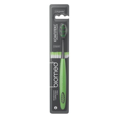 Зубная щетка BIOMED 1шт средняя Black