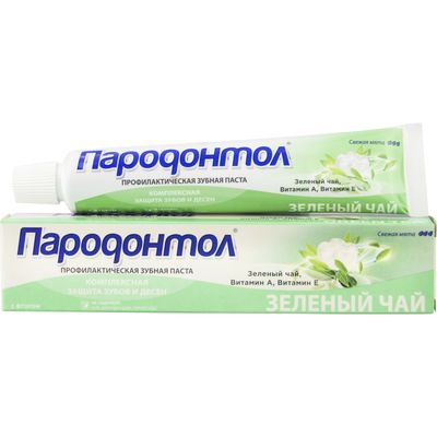 Зубная паста ПАРОДОНТОЛ 63г Зеленый чай лам. туба в/ф*32