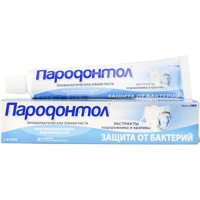 Зубная паста ПАРОДОНТОЛ 63г Защита от бактерий лам. туба в/ф*32