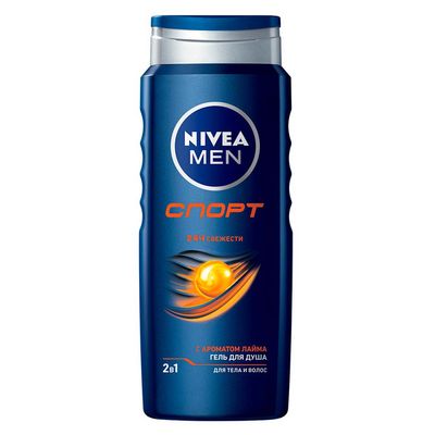 Гель для душа NIVEA MEN 500мл тела и волос СПОРТ 2в1 с ароматом лайма