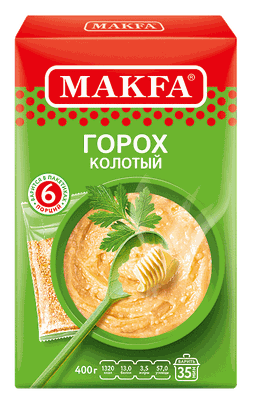 Макфа Горох колотый 800гр.*6