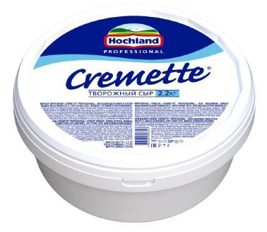 Сыр творожный Hochland Cremette, ведро 2,2кг