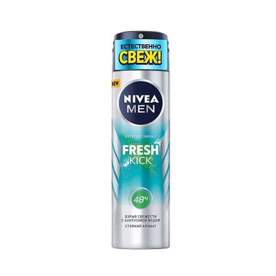 Дезодорант для тела NIVEA 150мл спрей муж FRESH KICK*6