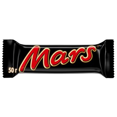 Шоколадный батончик Mars с карамелью и нугой, 50 г
