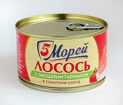5 Морей Лосось с овощным гарниром в т/с 240гр*12 ключ