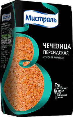 Мистраль Чечевица Красная колотая Персидская 450гр.*12
