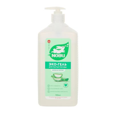 Nobu 900мл Средство для мытья посуды экологичное Алоэ и Лотос