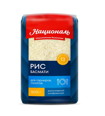 Рис Басмати  Националь Premium длиннозерный 500г/6шт