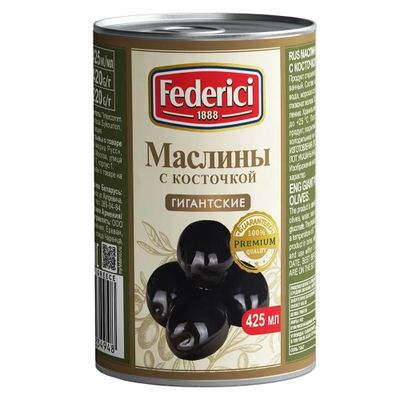 FEDERICI Маслины Гигантские с/к 420гр.*12