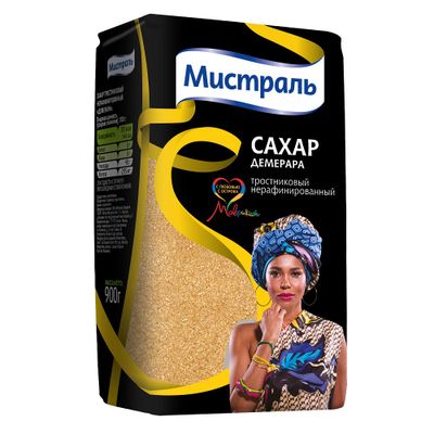 Мистраль Сахар Демерара трост. нераф. 900гр.*12
