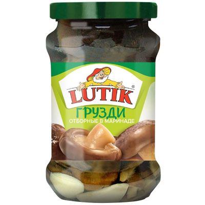 LUTIK Грузди отборные в маринаде 314мл.*12 с/б