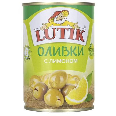 LUTIK Оливки с Лимоном 280мл.*12