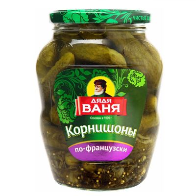 Дядя Ваня Корнишоны конс. по-Французки 680гр. *8 с/б