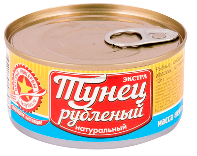 Вкусные Консервы Тунец рубленый EXTRA натур 185гр.*24 б/к