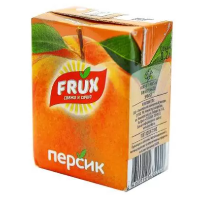 FRUX сокосодержащий напиток персик 0,2л*27