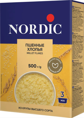 Nordic Хлопья пшенные 500гр.*12