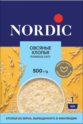 Nordic Хлопья овсяные 500гр.*12