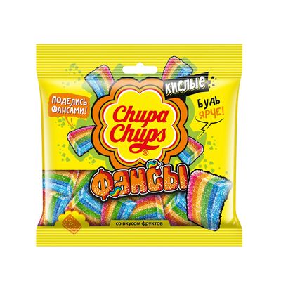 Мармелад Chupa Chups кислые фансы с фруктовым вкусом 150г