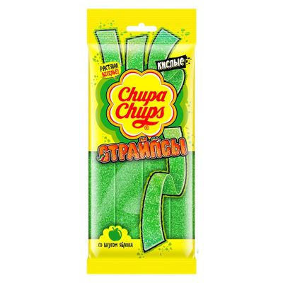 Chupa Chups Страйпсы со вкусом зеленого яблока, 120г