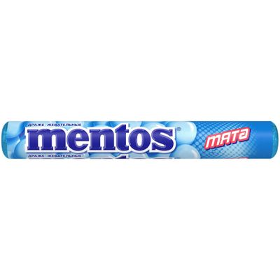Драже жевательные Mentos Мята, 37,5г