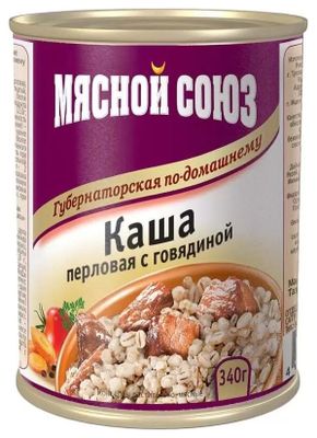 Мясной союз Каша перловая с говядиной 340гр*20