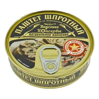 Вкусные Консервы Паштет шпротный 160гр. *24 б/к