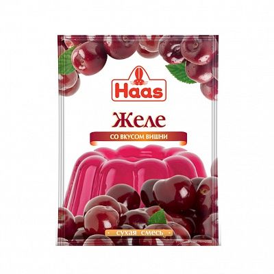 HAAS Желе десертное Вишня 50гр.*35