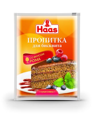 HAAS Пропитка для бисквита со вкусом Рома 80гр.*25