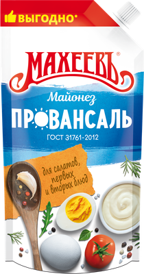 Майонез Махеев Провансаль Белый  50,5% 200 мл дой-пак