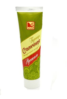 Горчица "Столичная" "Русская", в коробе с диспенсером, туба 1/100г, термоусадка 1/12 шт