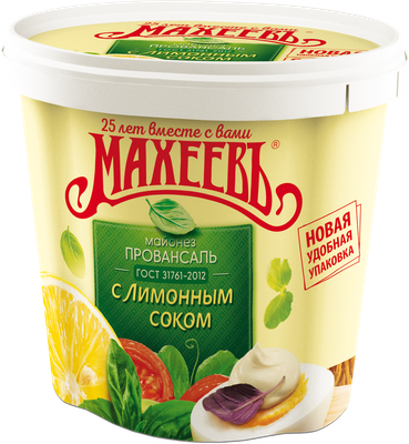 Майонез Махеевъ с лимонным соком 50,5% 820мл