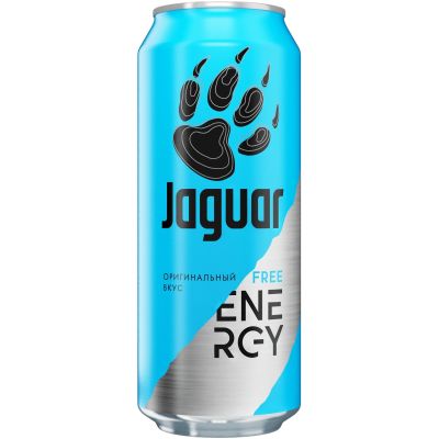 Энергетический напиток JAGUAR FREE б/алк.тон.энер.ж/б 12*0.45л