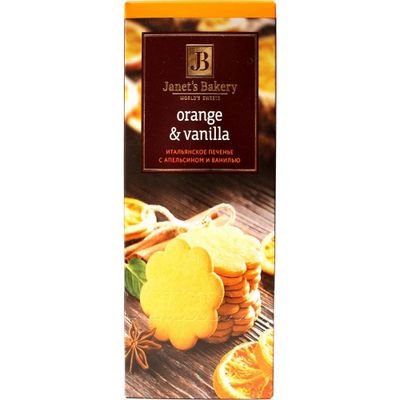 Печенье Славянка Janets Bakery Итальянское с ванилью и апельсином 130 гр.(12)