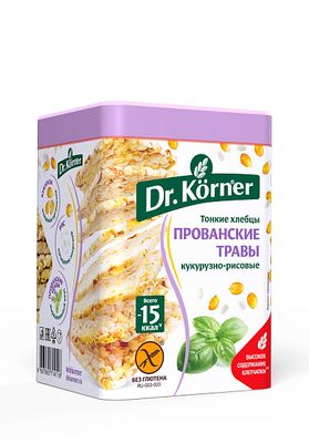 Хлебцы Dr.Körner Кукурузно-рисовые с прованск.травами 10*100 г.