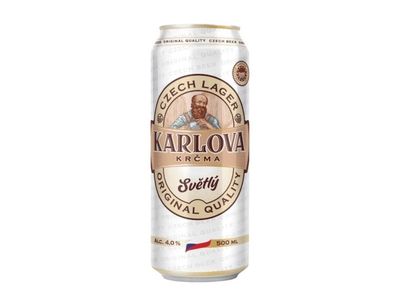 Пиво Карлова Крчма Светлый светлое, пастер.,фильтр. алк 4,0% ж/б 0,5л*24 Сербия